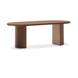 Kave Home - Tafel Nealy van walnootfineer met een natuurlijke afwerking 200 x 100 cm