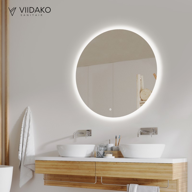 Viidako - Järvii LED Spiegel - Condensvrij – dimbaar - 3 LED standen – Hip design – Krasbestendig – Anti Corrosie – Eenvoudige installatie - 