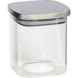 Voedsel/etenswaren bewaren voorraadpot 800 ml glas met RVS deksel - Voorraadpot