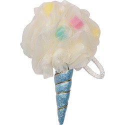Clayre & Eef Badspons Ijs Ø 10x18 cm Wit Polyester
