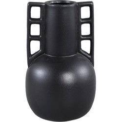 PTMD Essa Vaas - 18 x 18 x 29 cm - Keramiek - Zwart