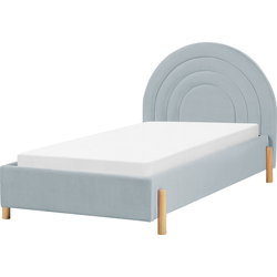 ANET - Bed - Lichtblauw - 90 x 200 cm - Fluweel