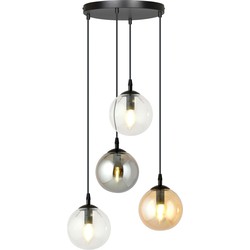 moderne hanglamp Fabbri Zwart 4-lichts  - Øcm