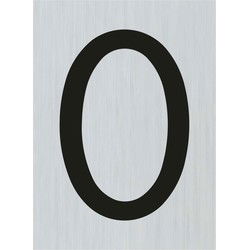 Deco route alu picto cijfer 0 60x44 mm