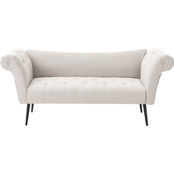 NANTILLY - Chaise longue - Lichtbeige - Stof