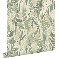 ESTAhome behang bladeren groen - 50 x 900 cm - 139855