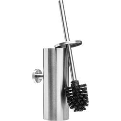 XIVADA Toiletborstel Mura - Met houder - Boren - Rvs - Zilver