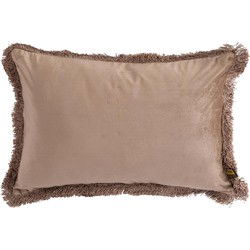PTMD Nous Sierkussen - 60x3x40 cm - Fluweel - Taupe