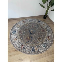 Vintage Garden Picasso Laagpolig Plat Vloerkleed Beige Multi- 200 CM ROND