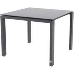 4SO Goa Tafelframe Antracite Met HPL Tafelblad Slate Antracite 95 x 95 cm