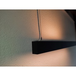 Hanglamp boven bureau licht down LED 30W wit, zwart 112cm