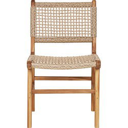 Eetkamerstoel Zonder Armleuning - Naturel Teak - Derby - Set van 2