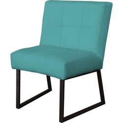 Eetkamerstoel - Amsterdam - geschikt voor ronde tafel - stof Element turquoise 15