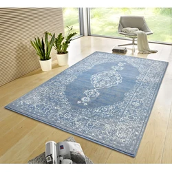 Vintage Laagpolig vloerkleed - Gloria - Sky Blauw - 120 X 170 CM