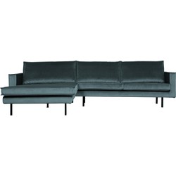 BePureHome Rodeo Chaise Longue Links - Velvet - Teal - 85x300x86