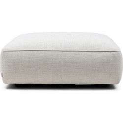 Riviera Maison Hamilton Footstool, rich tweed, antique white