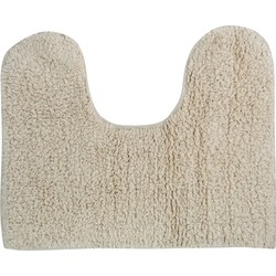 MSV WC/Badkamerkleed/badmat voor op de vloer - creme wit - 45 x 35 cm - Badmatjes