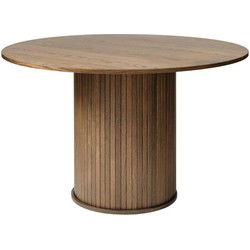 Eettafel Ø120cm Eikenhout - Smoked - Tafel Nola