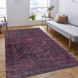 Amira Vintage Rood vloerkleed - Wasbaar - 200 X 290 CM