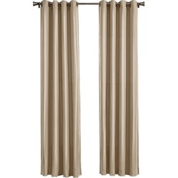 Larson - Luxe effen blackout gordijn - met ringen - 3m x 2.5m - Licht taupe