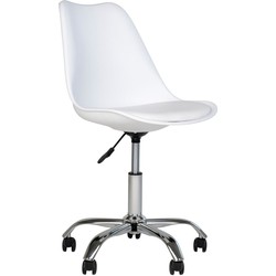 Stavanger Office Chair - Office chair in white with chrome legs