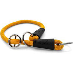 MORSO HALF SLIP HALSBAND HOND REGULAR ROPE GERECYCLED GOLD GOUD 55X1 CM