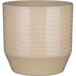 Mica Decorations Nola Bloempot - 21x21x21 cm - Keramiek - Beige