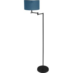 Mexlite - vloerlamp - Bella - zwart - metaal stof - Ø 45cm - E27 - 3891ZW