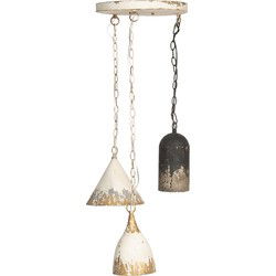 Clayre & Eef Hanglamp Wit IJzer