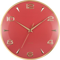 Wandklok Sienna Glow - Rood - 40.6x5x40.6cm