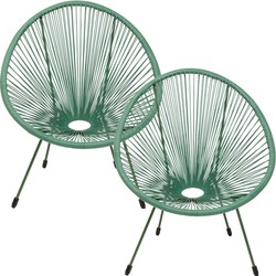 Fauteuil Acapulco Set van 2 Mono Groen