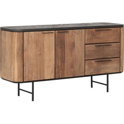 DTP Home Dresser Soho, 2 doors, 3 drawers,85x160x45 cm, recycled teakwood and mortex