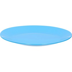 Hega Hogar bordjes - hard kunststof - blauw - 26 cm - 2x stuks - Campingborden