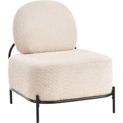 Beliani LUNDE - Fauteuil-Beige-Polyester