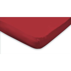 Elegance Topper Hoeslaken Jersey Katoen - rood 160x210/220cm