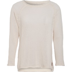 Knit Factory Jasmin Gebreide Dames Trui - Beige - 40/42 - 80% Gerecycled katoen