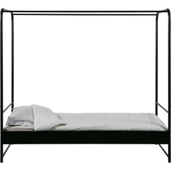 vtwonen Bunk Hemelbed - Metaal - Zwart - 190x206x95