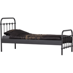 WOOOD Moos Bed - Staal - Zwart - 107x209x97