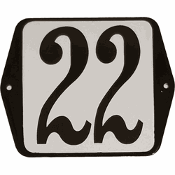 Huisnummer standaard nummer 22