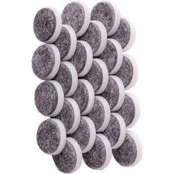 DID meubelviltjes - set van 24x stuks - voor stoelpoten - grijs - Meubelviltjes