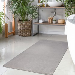 Tapijtenloods Paradise Badmat Hoogpolig Anti-Slip Grijs- 50x90 CM