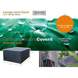 Coverit lounge kruk hoes - 77x77xH40 cm