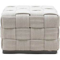 Riviera Maison Room 48 Footstool 60x60, mouliné linen, fabulous flax