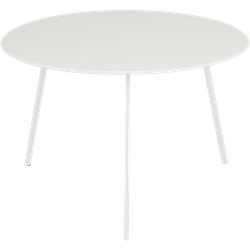 Mica Decorations Seatle Bijzettafel voor Buiten - H38 x Ø58 cm - Metaal - Wit