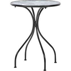 Beliani COZZANA - Tuintafel-Zwart-IJzer