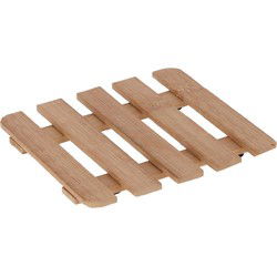Pannenonderzetter - hout - vierkant - 15x15 cm - compact - Panonderzetters