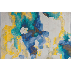 CEYHAN - Laagpolig vloerkleed - Donkerblauw - 160 x 230 cm - Polyester