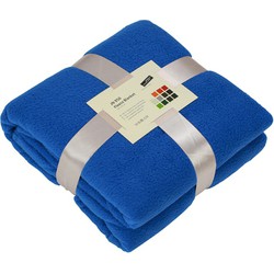 Kobaltblauw fleece deken - Plaids