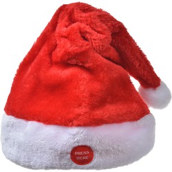 Clayre & Eef Kerstdecoratie Kerstmuts Ø 20x40 cm Rood Synthetisch