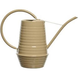 Decoris Gieter - 1 liter - zandkleurig - metaal - plantengieter - voor binnen en buiten - Gieters